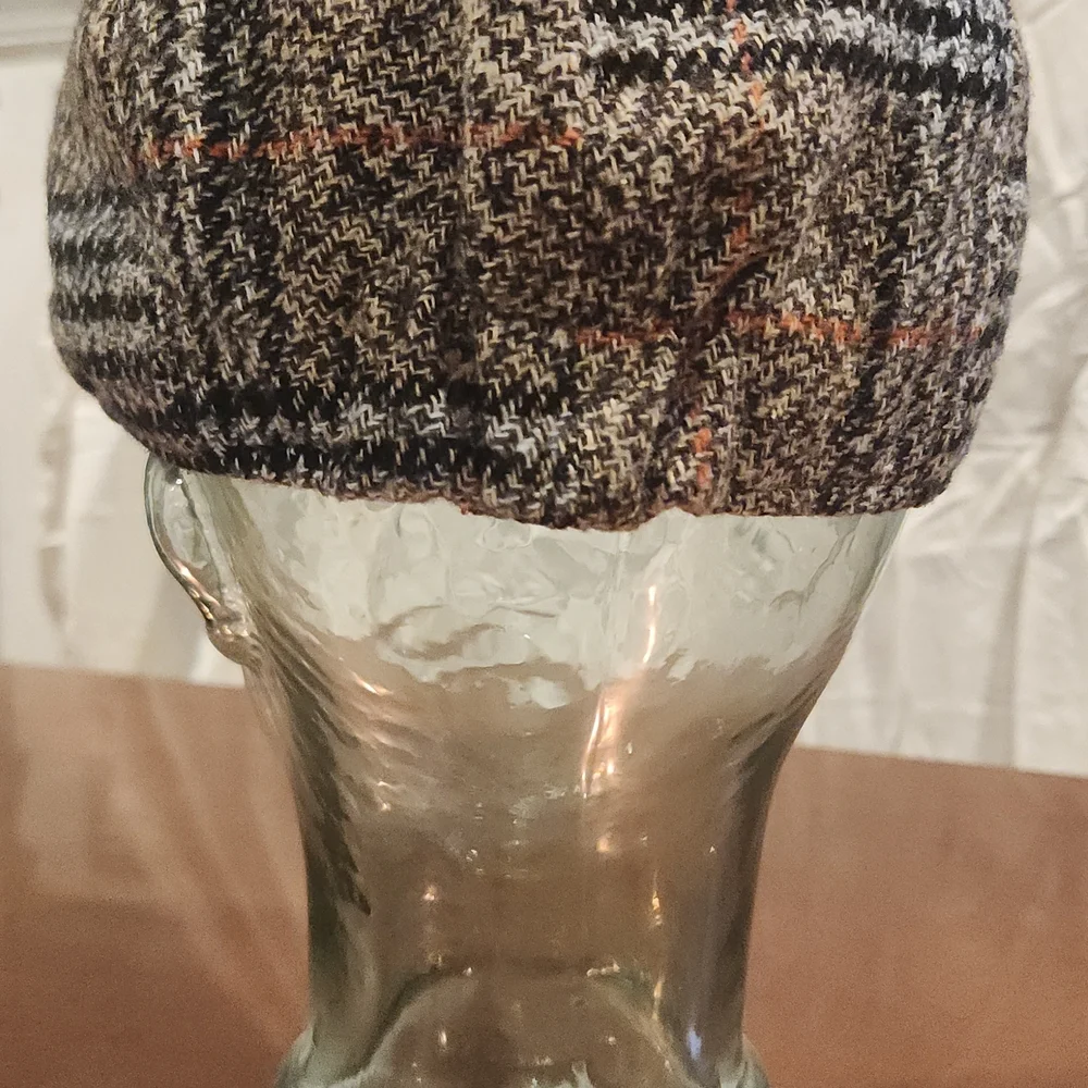 Plaid Wool Newsboy Cap - Picture 3 of 7